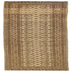 Persischer Malayer Läufer Teppich - Wolle Braun Elfenbein Design - 75826
