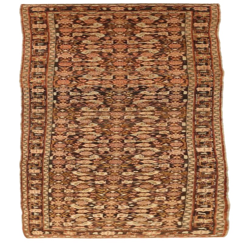 Tappeto Persiano Malayer - Lana Marrone Avorio Rosso - 75829