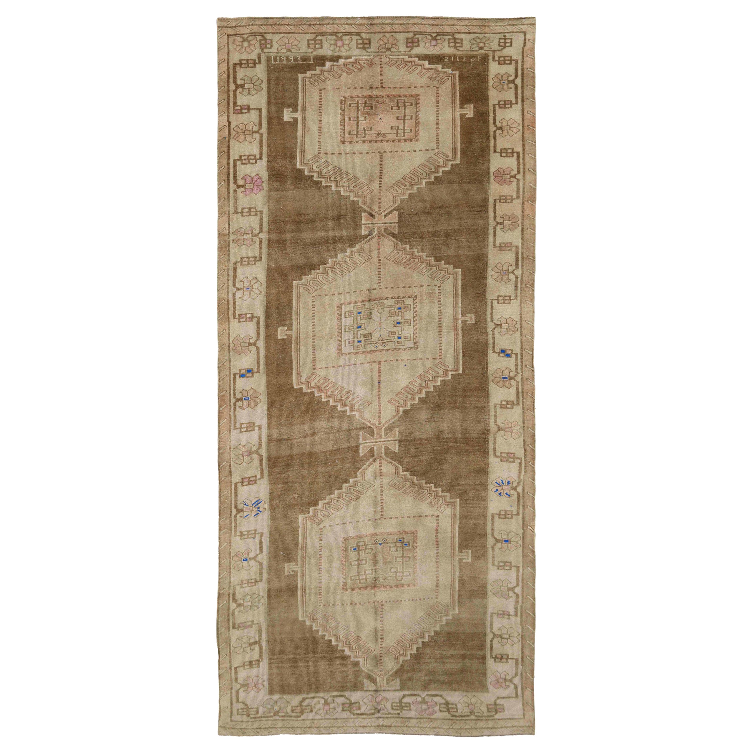 Türkei Anatoly Bereich Teppiche - Wolle Brown Elfenbein Design - 93030