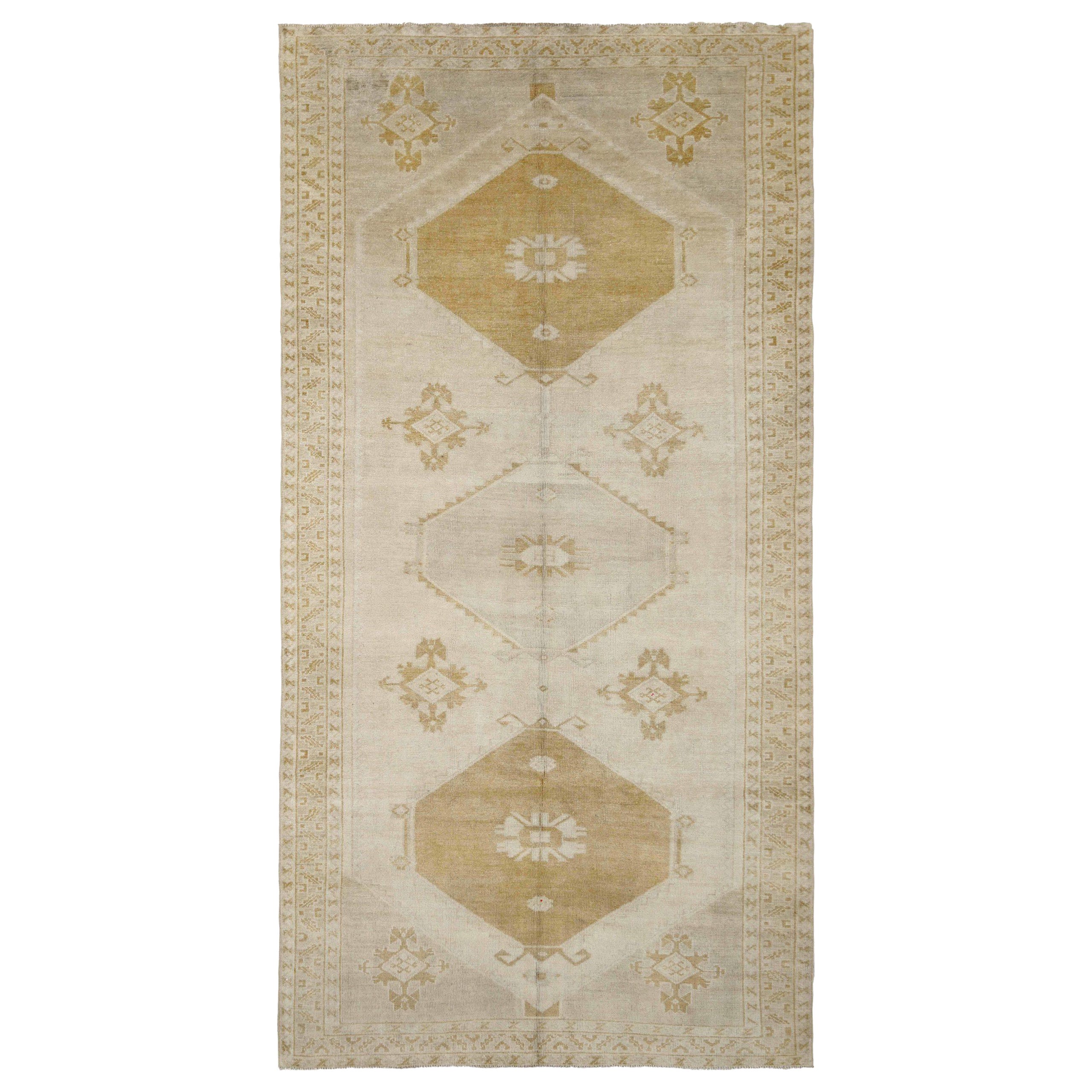 Turkey Anatoly Area Rugs - Wool Ivory Yellow Design - 93050