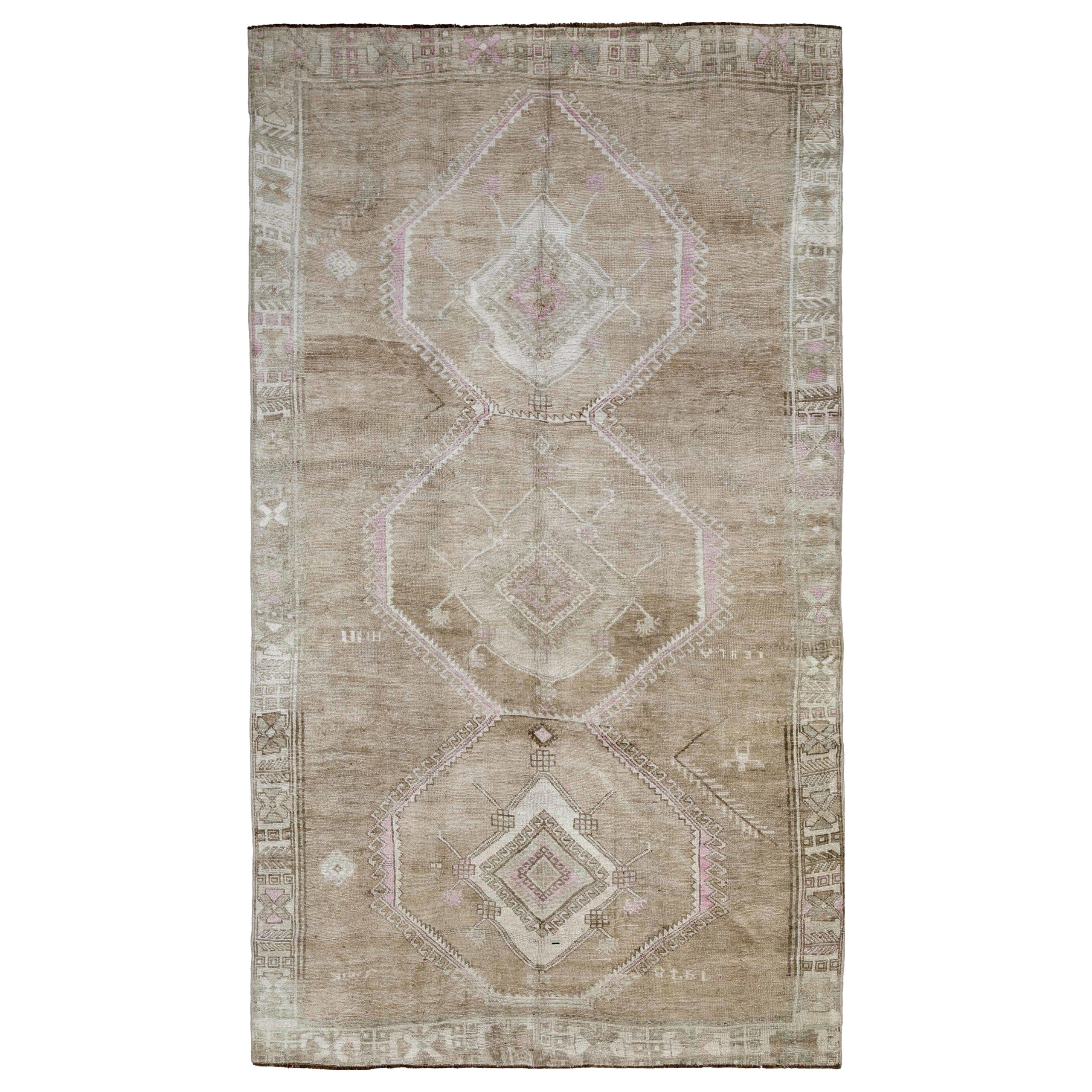Turkey Anatoly-Teppiche - Wolle Elfenbein Rosa Taupe Design - 93035