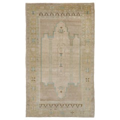 Türkei Anatoly Small Rug - Wolle Blau Elfenbein Gelb Design - 93051