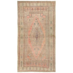 Petit tapis turc Anatoly - Design en laine rose taupe - 93052