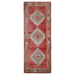 Türkische Anatoly-Teppiche - Wolle Elfenbeinrot Design - 93043
