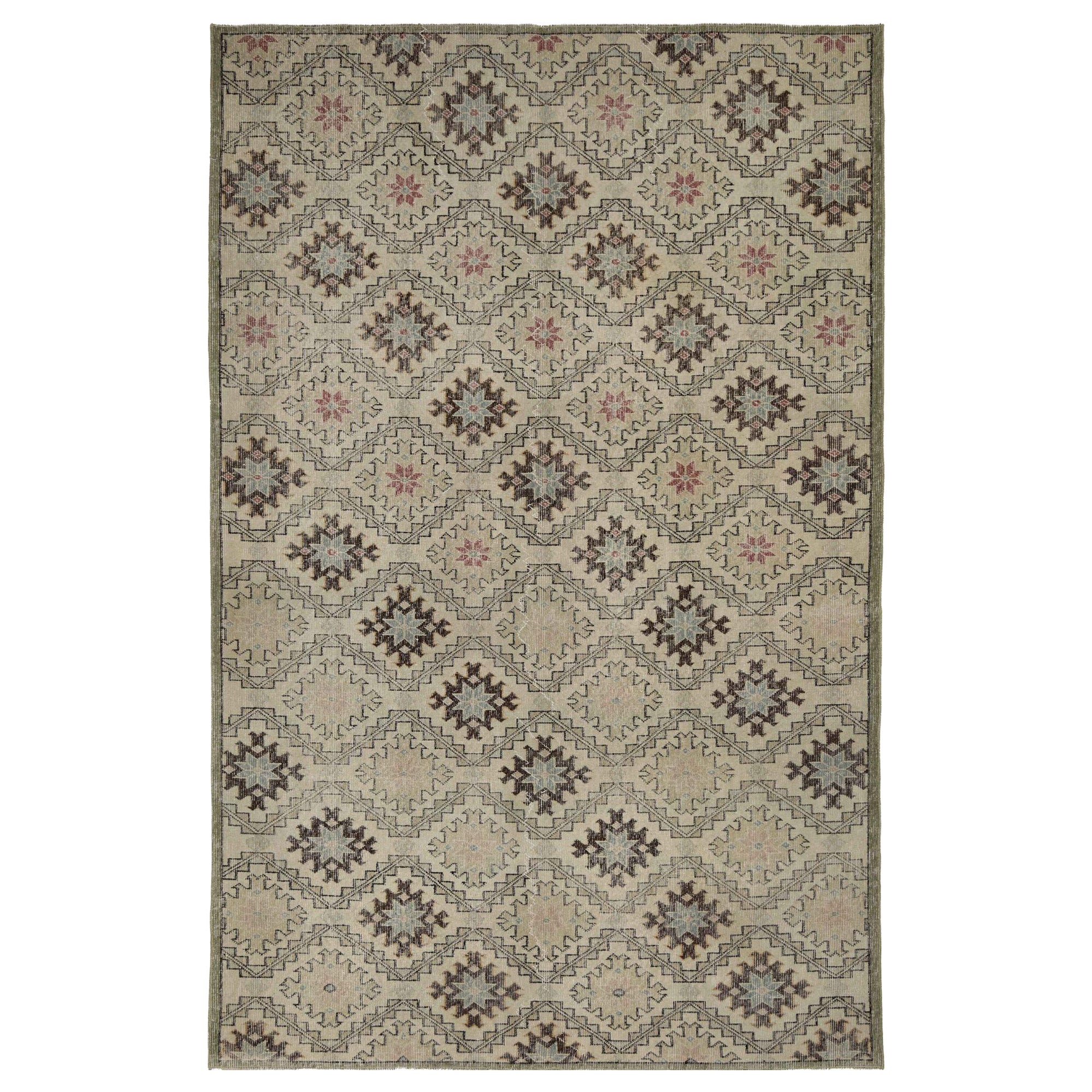 Türkei Anatoly Bereich Teppiche - Wolle Brown Elfenbein Design - 93060