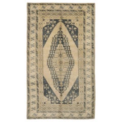 Turkey Anatoly-Teppiche - Wolle Schwarz Elfenbein Taupe Design - 93069