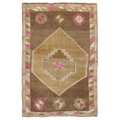 Türkei Anatoly Small Rug - Wolle Brown Pink Design - 93081