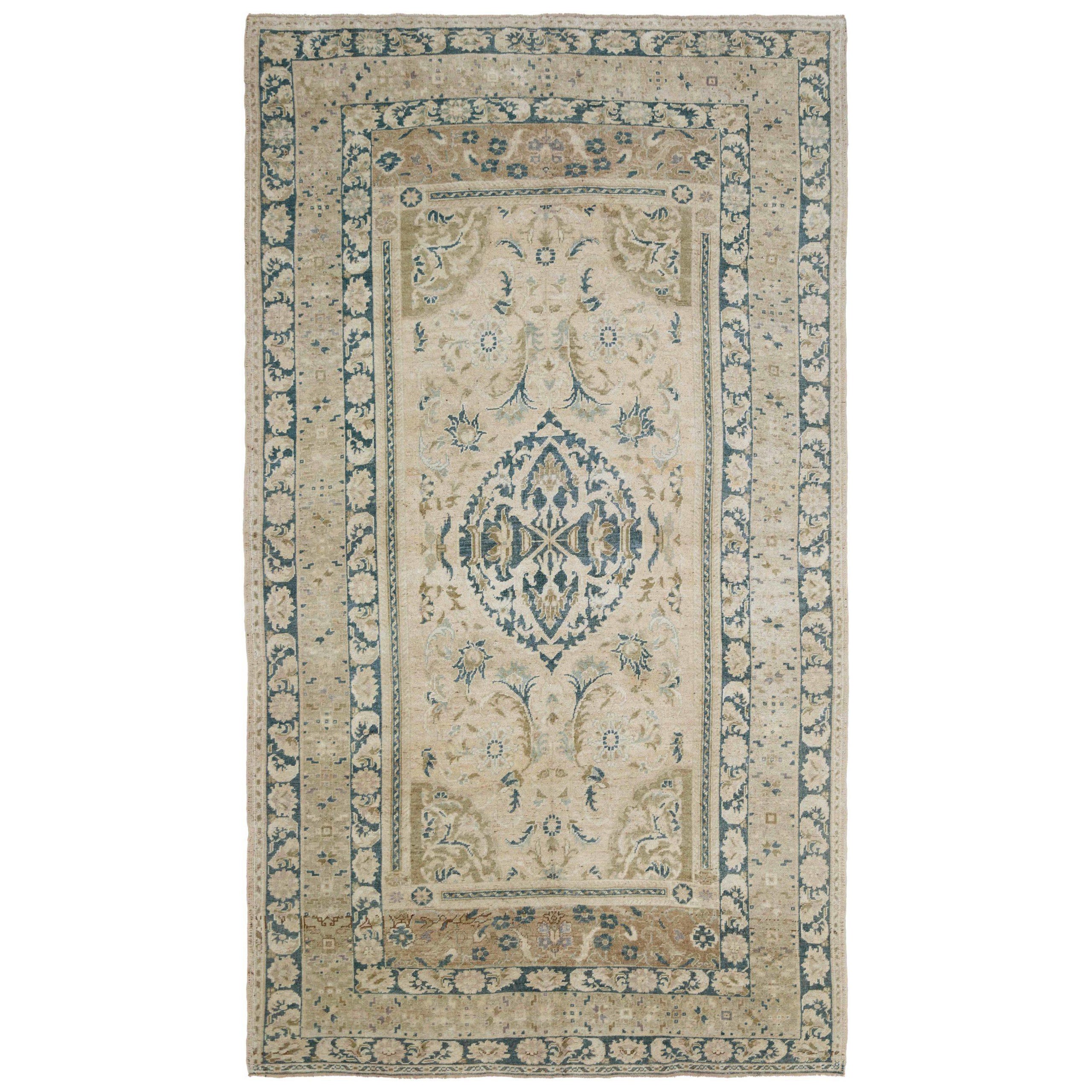 Türkische Anatoly-Teppiche - Wolle Grau Elfenbein Design - 93099