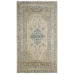 Türkische Anatoly-Teppiche - Wolle Grau Elfenbein Design - 93099