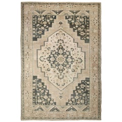 Türkische Anatoly-Teppiche - Wolle Schwarz Elfenbein Design - 93088