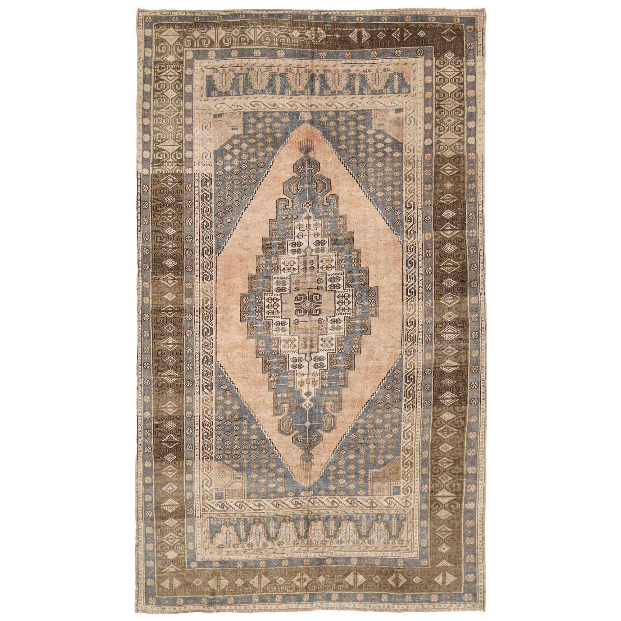 Türkei Anatoly Bereich Teppiche - Wolle Braun Grau Elfenbein Design - 93091