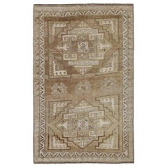 Türkei Anatoly Small Teppich - Wolle Brown Elfenbein Taupe Design - 93113