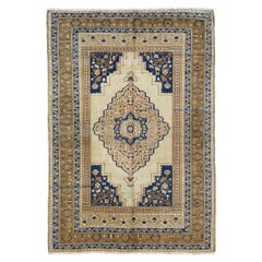 Türkei Anatoly Small Rug - Wolle Brown Elfenbein Navy Blue Design - 93128
