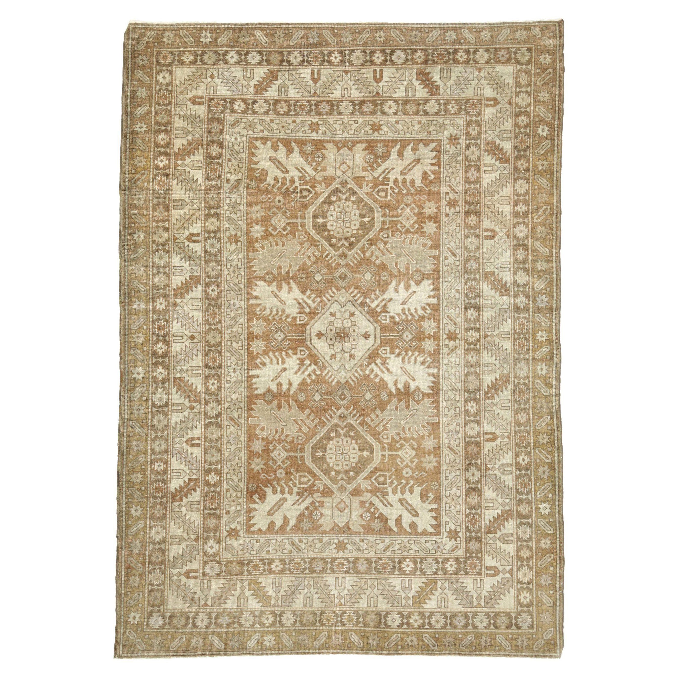 Türkei Anatoly Small Teppich - Wolle Braun Elfenbein Design - 93136