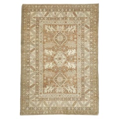 Turkey Anatoly Small Rug - Wool Brown Ivory Design - 93136