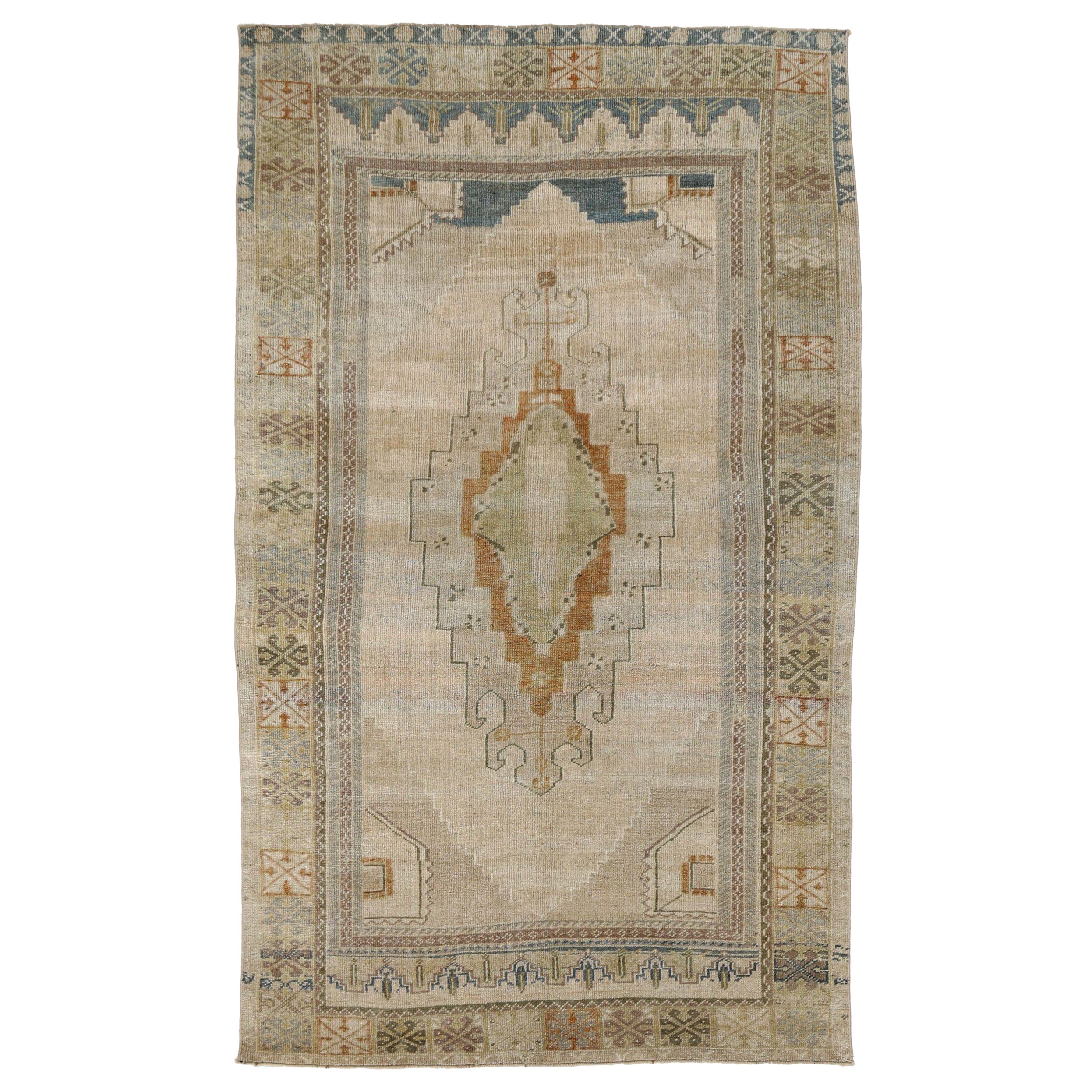 Türkei Anatoly Small Teppich - Wolle Braun Elfenbein Design - 93157