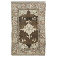 Türkei Anatoly Small Teppich - Wolle Braun Elfenbein Design - 93170