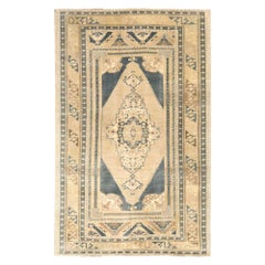 Türkischer Anatoly Kleiner Teppich - Wolle Grau Elfenbein Design - 93162