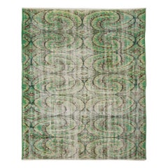 Türkei Anatoly Small Rug - Wolle Grün Elfenbein Gelb Design - 93183