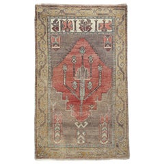 Türkei Anatoly Small Rug - Wolle Braun Rot Gelb Design - 93219