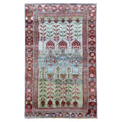 Petit tapis turc Anatoly - Laine Bleu Vert Rouge Design 93222