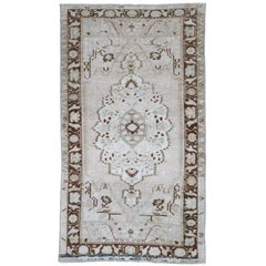 Türkischer Anatoly Kleiner Teppich - Wolle Elfenbein Design - 93234