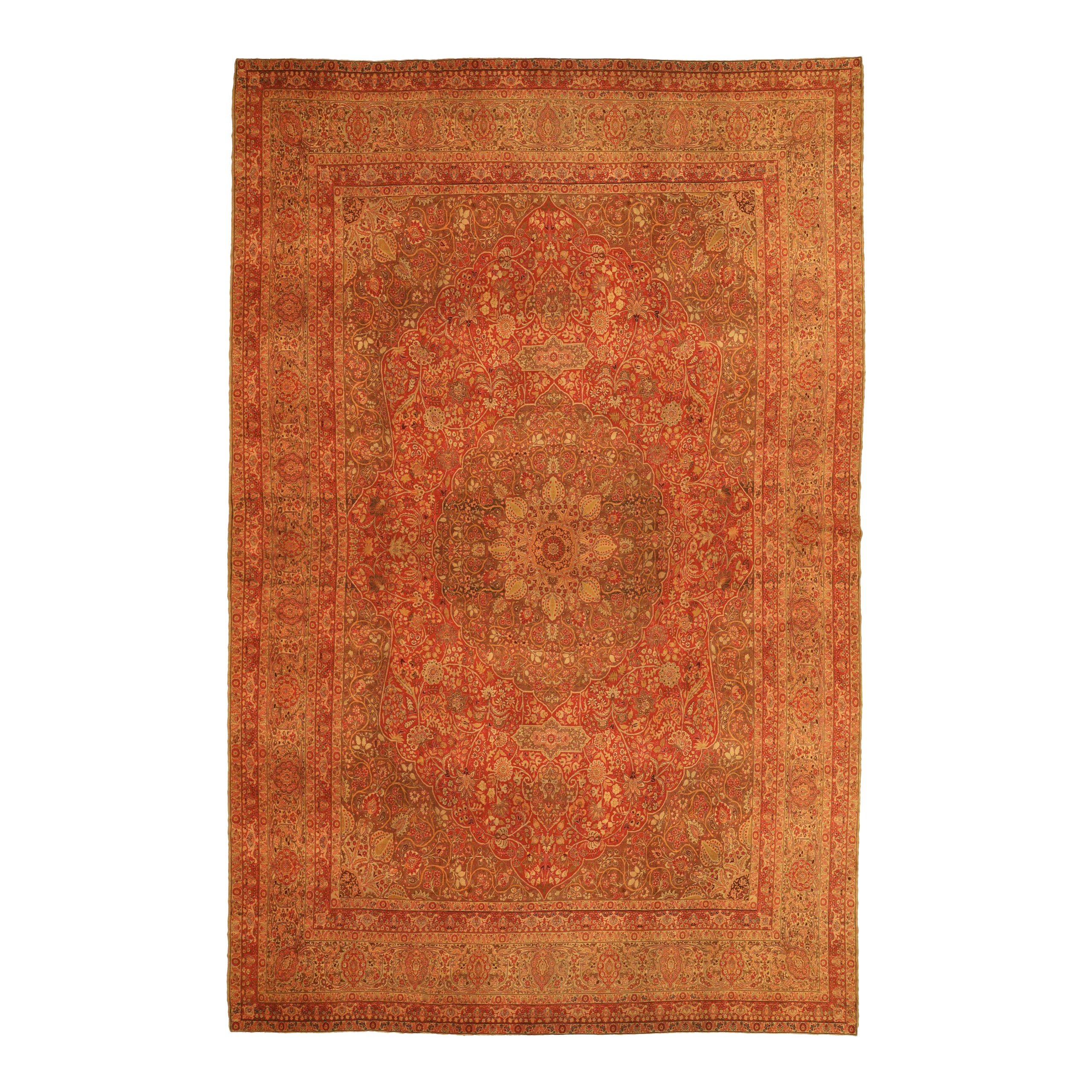 Persischer Haji Jalili Übergroßer Teppich - Wolle Rotes Design - 93386 im Angebot