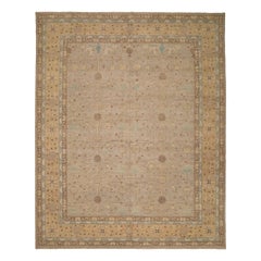 Afghanistan Khotan Over Size Rug - Wool Brown Taupe Yellow - 93387