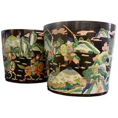 Amazing Rare Pair of Large Chinese Warrior Planters 8