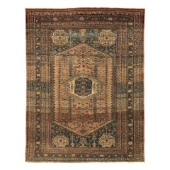 Tapis persan Tabriz Small - Laine Noir Brown Design/One - 93397