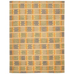 India Swedish Collection Area Rugs - Wool Green Ivory Purpel - 93425