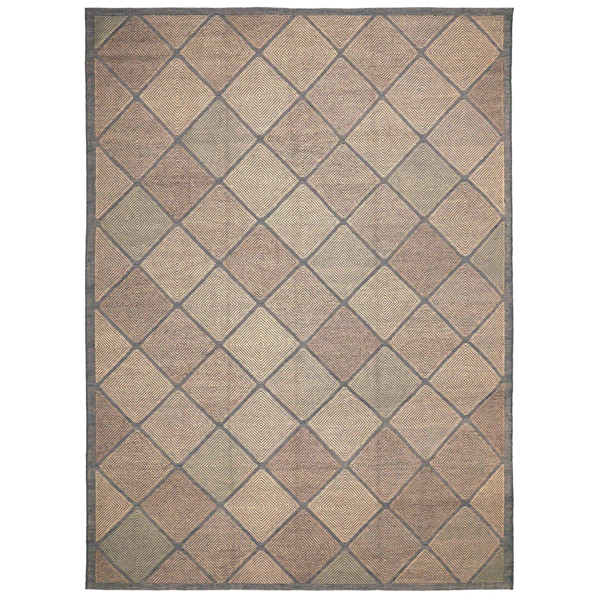 Tappeti India Swedish Collection - Lana Marrone Avorio Taupe - 93431