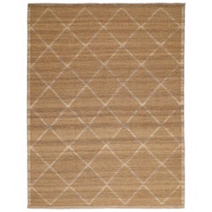 India Swedish Collection Area Rugs - Wool Brown Ivory Design - 93432