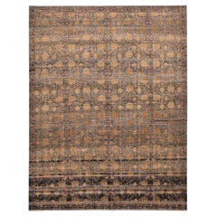 India Khotan Alfombras - Lana Marrón Diseño Marfil - 93569