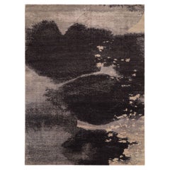 Alfombra India Star Area Rugs - Lana Marrón Marfil Diseño Topo - 93576