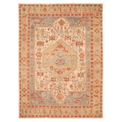 Tappeti Afghanistan Oushak - Lana Blu Avorio Giallo - 93615