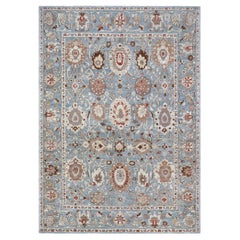 Tappeti Afghanistan Oushak - Disegno blu in lana - 93608