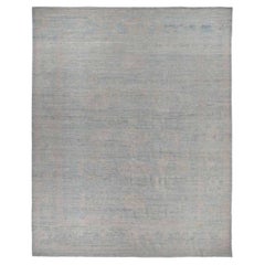 Alfombra Afganistán Oushak - Lana Gris Diseño Marfil - 93609