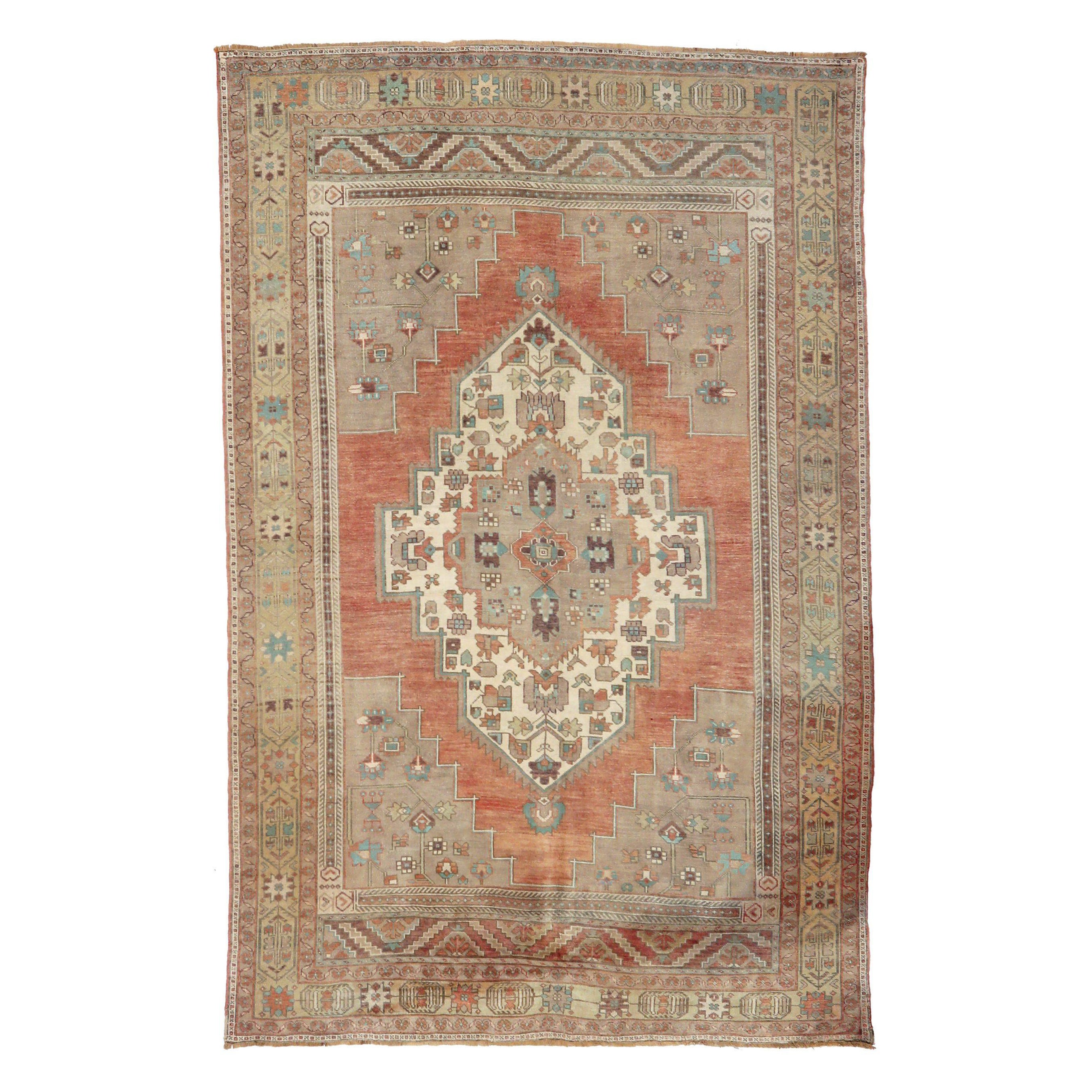 Tappeti persiani Azerbaijan - Lana Avorio Rosso Taupe Design - 93646
