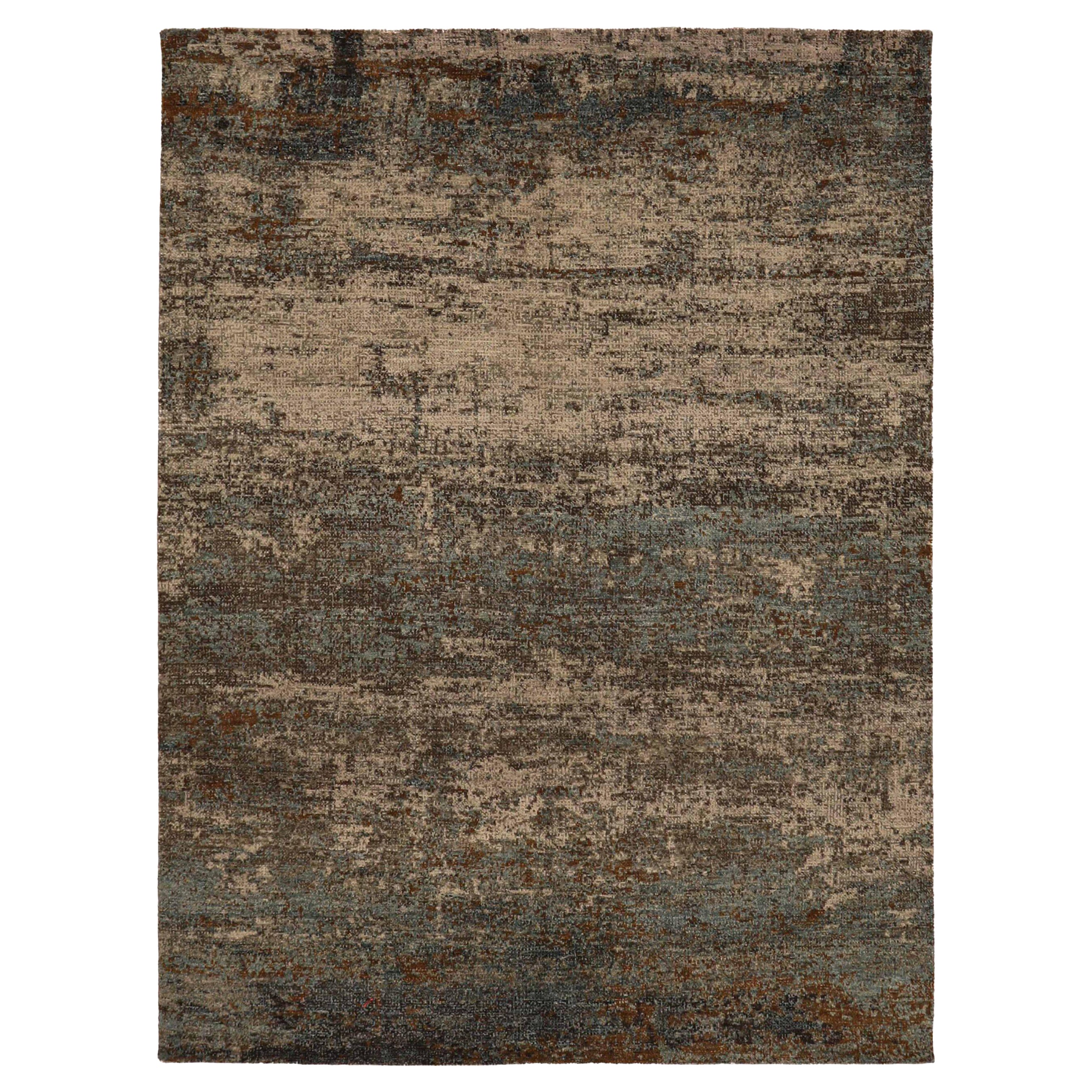 Tappeti India - Lana Marrone Grigio Taupe Design - 93630
