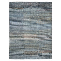 Afganistán Alfombras Marroquíes - Lana Diseño Negro Azul - 93648