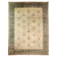 Afghanistan Abadeh Over Size Rug - Wool Brown Ivory Design - 93665