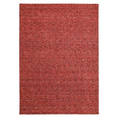 Tappeti India Solid Area Rugs - Wool Red Design - 93690