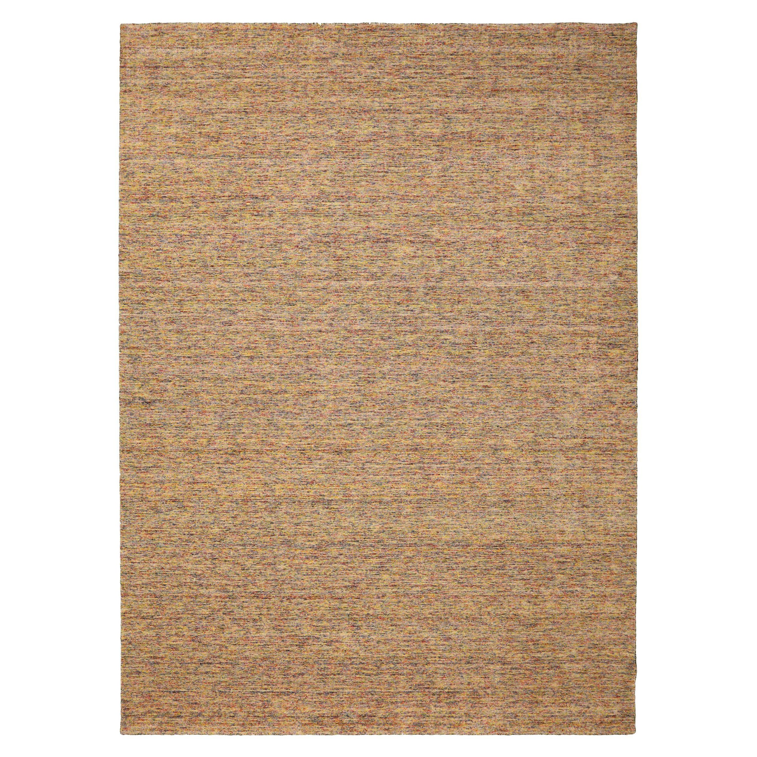 Indien Solide Fläche Teppiche - Wolle Elfenbein Rot Gelb Design - 93684