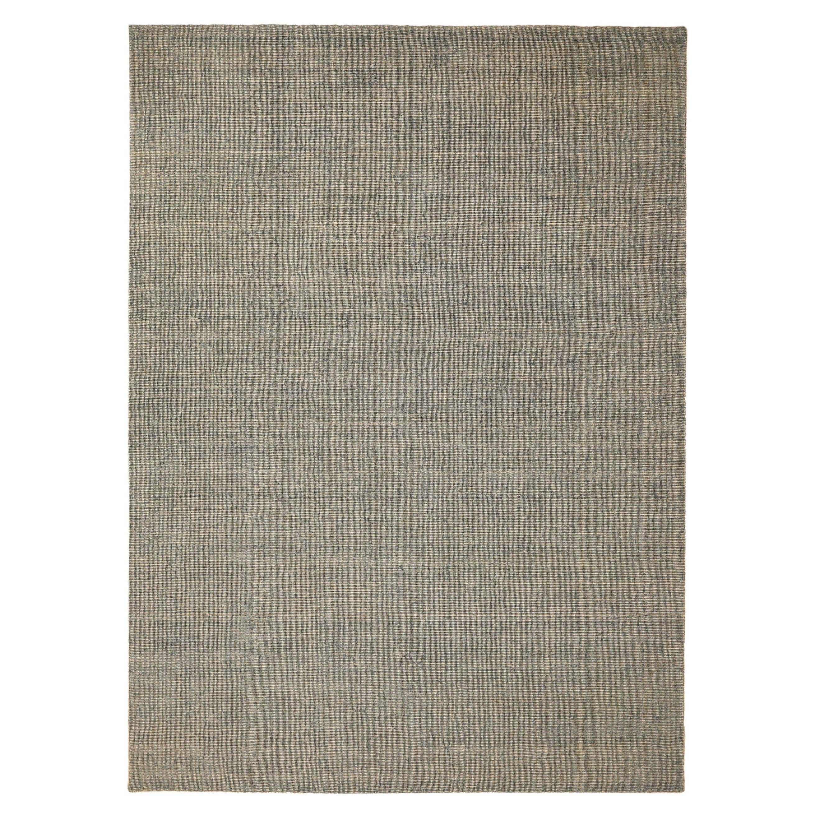 Tapis d'Inde en laine bleu ivoire - 93686
