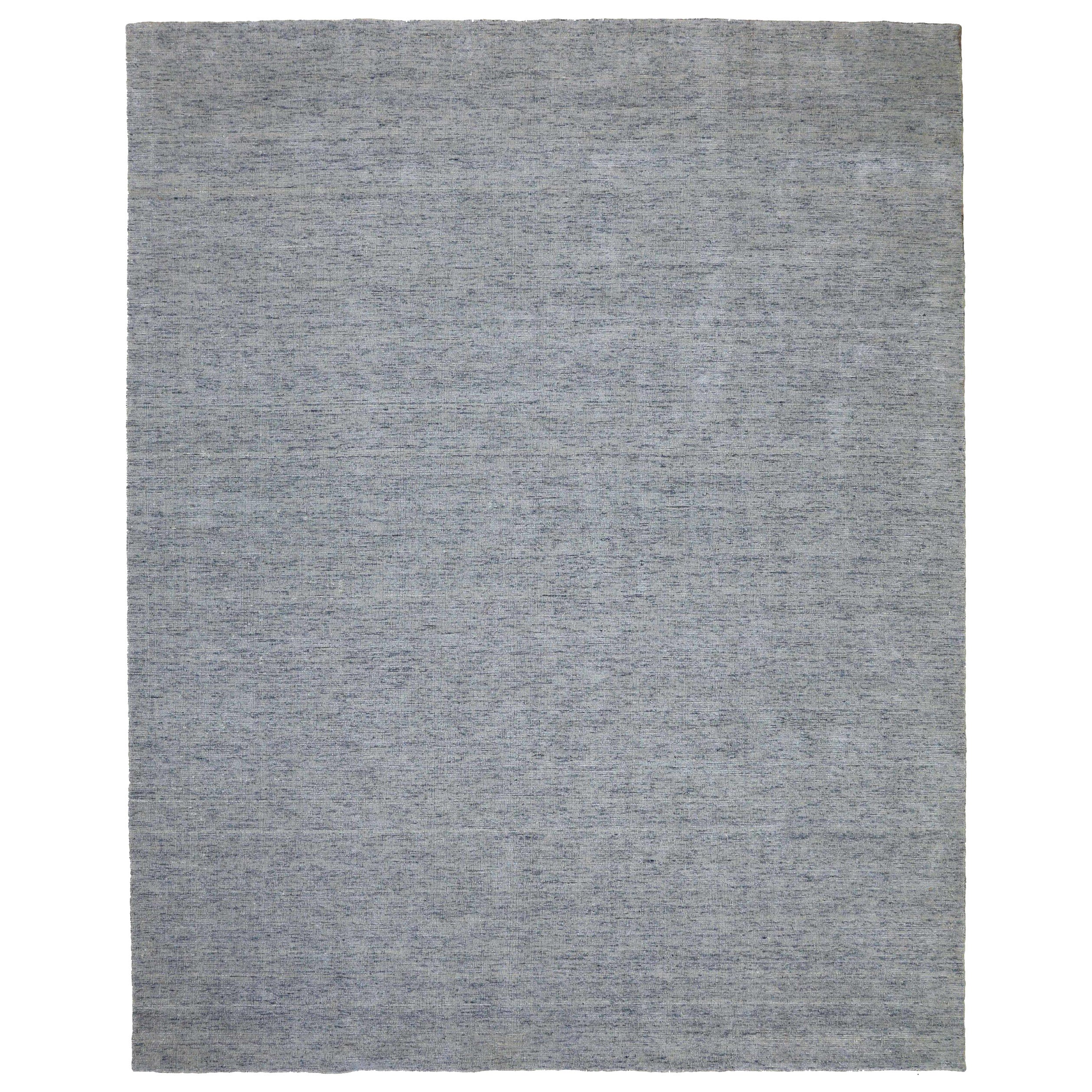 Indien Solid Over Size Teppich - Wolle Grau Elfenbein Design - 93715