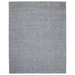 Indien Solid Over Size Teppich - Wolle Grau Elfenbein Design - 93715