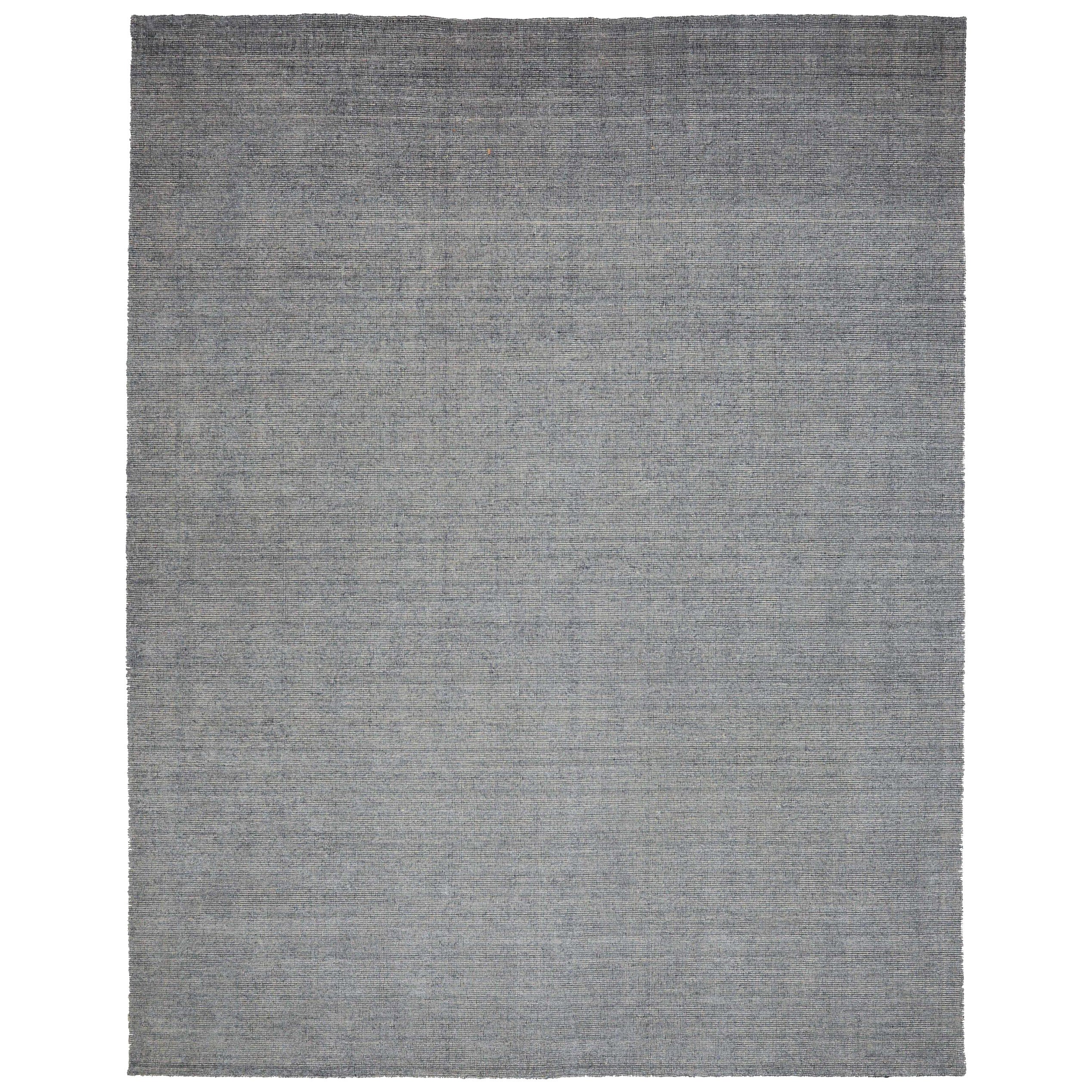India Solid Over Size Teppich - Wolle Grau Elfenbein Design - 93717