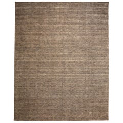 India Solid Over Size Teppich - Wolle Brown Taupe Design - 93718