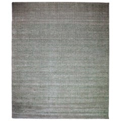 India Solid Over Size Teppich - Wolle Grün Elfenbein Design - 93719
